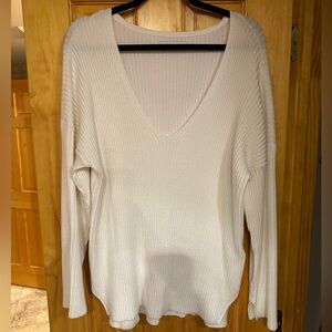 Abercrombie & Fitch Cream Ribbed Sweater